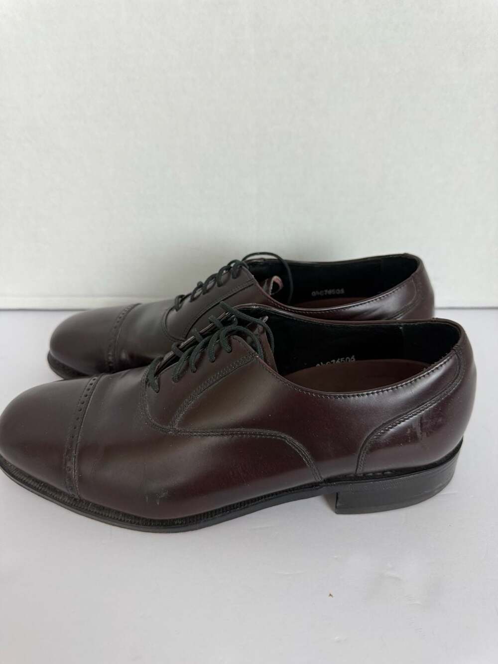 Florsheim Lexington Burgundy Leather Cap Toe Oxford Dress Shoes - Picture 7 of 7